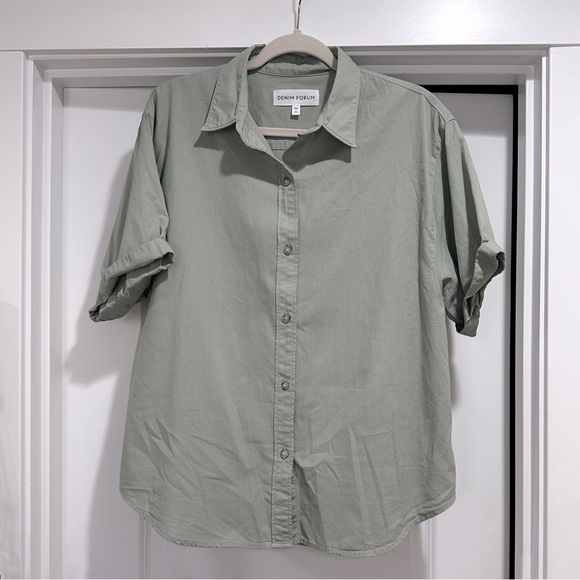 Aritzia Tops - Aritzia Demin Forum The Jane Shirt Sage/Mint Green M
